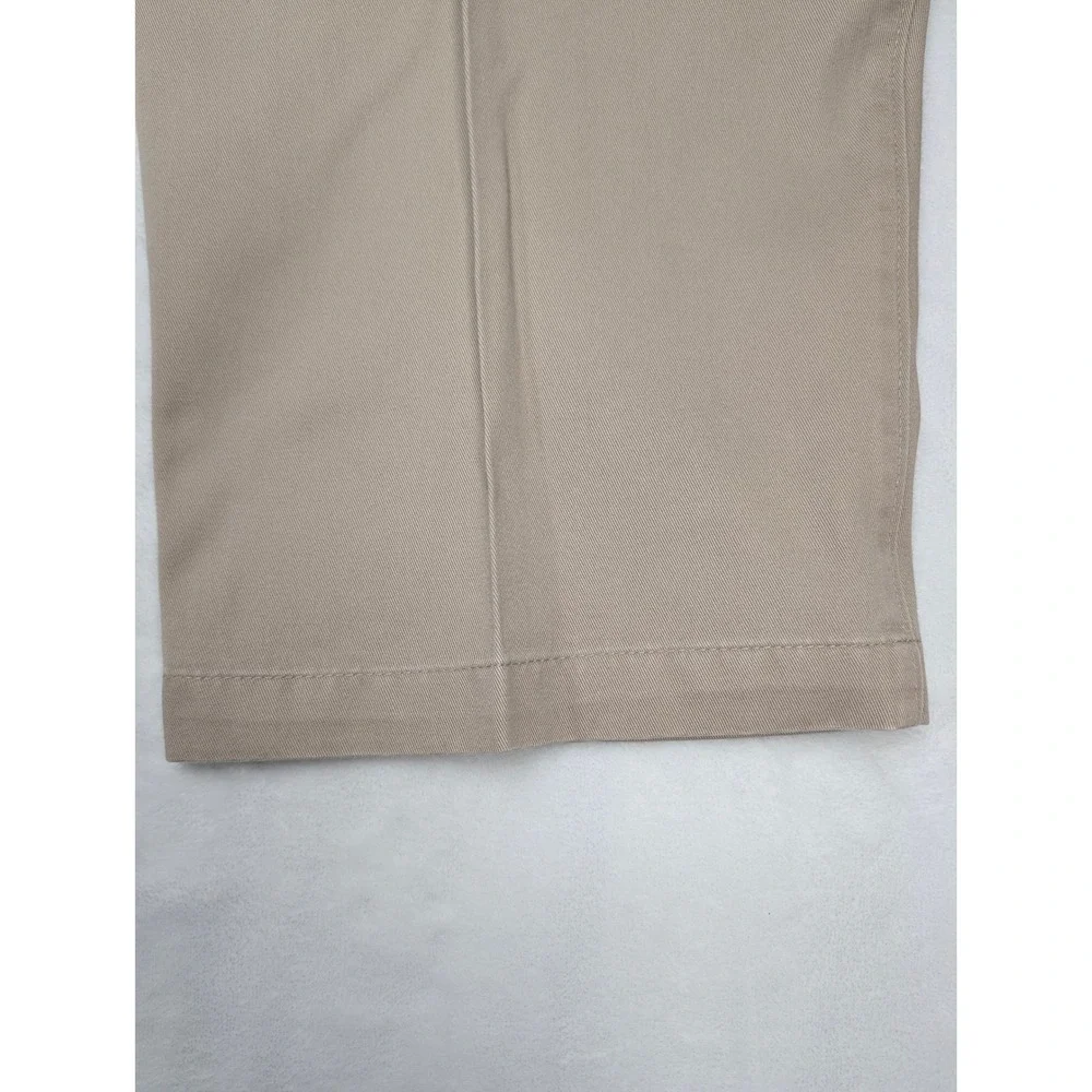 Oak Hill Mens Pleated Khaki‎ Pants Cotton Size 46x34 Beige